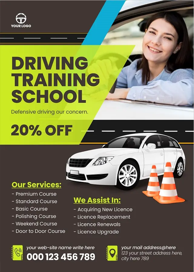 Driving School Flyer 172