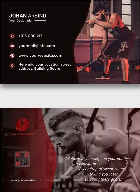 Fitness & Gym Business Card 181