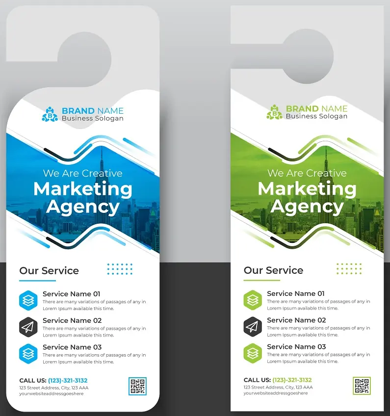 Heating & Air Conditioning Door Hanger 221